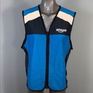 Amazon Blue and Black Sleeveless Vest